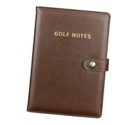 Perfeclan Golf Scorecard Holder PU Golf Scorebook 100 Pages Notebook Portable Golfs Yardage Book Sporting Scoring Game Take Notes Gifts, Brown