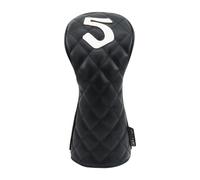 Perfeclan Golf Wood Headcover Protector Portable Premium Golf Club Cover Golfer Gift Golf Wood Head Cover for Men Women Outdoor Sports, Black, Number 5