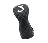 Perfeclan Golf Wood Headcover Protector Portable Premium Golf Club Cover Golfer Gift Golf Wood Head Cover for Men Women Outdoor Sports, Black, Number 3