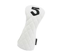 Perfeclan Golf Wood Headcover Protector Portable Premium Golf Club Cover Golfer Gift Golf Wood Head Cover for Men Women Outdoor Sports, White, Number 5