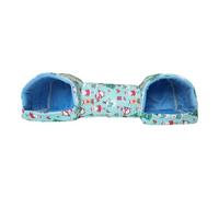 Perfeclan Guinea Pig Tunnel Hideaway Tube Small Animal Tunnel Polyester Pet Suitable for Indoor Use Single, blue snowman