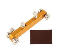perfeclan Guitar Bridge Saddle Nut Sander with Sandpaper Portable Compact Repair Luthier Tool for Making Practice Stage Performance, Gold