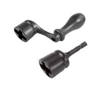 perfeclan Guitar String Winder Repair Ergonomic Compact Universal Tuning Luthier Tool for Music Store String Winding Project Ukulele, Black 2Pcs