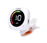 perfeclan Guitar Tuner, Tuner, Gift for, Useful, Versatile, Rechargeable Via USB, Fast And Accurate Tuning for, Ukulele, White