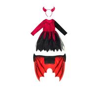 Perfeclan Halloween Little Devil Costume Novelty Scary Dress for Festival Party Supplies, Multicolor, M