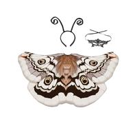 Perfeclan Halloween Moth Butterfly Costume Women Photo Props for Birthday Stage Show, Coffee