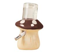 Perfeclan Hamster Water Bottle Water Dispenser Cartoon Cage Accessories Mushroom Shape for Gerbil Hamsters Chinchilla Rat Ferret, brown