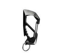 perfeclan Headphone Case Clip Carabiner Keychain Bottle Opener Key Holder Metal Loop Accessory Design with Secure Key Organization Suitable for Work Home Daily Chores, Black, Black
