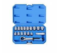 Perfeclan Hexagonal Ratchet Wrench Multi-Functional Socket Set Pass-Through Feature Reversible Head High-Strength Material Dependable Use Suitable for Garage Maintenance Technician Repair