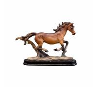 Perfeclan Horse Figurine Elegant Resin Statue Sculpture Decor Highlighting Meticulously Painted Details Dynamic Equestrian Presence With Saddle Suitable for, M231045