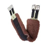 Perfeclan Horse Girth Stainless Steel Buckle Easy to Install Lightweight Soft Dressage Short Strap Straight Cinch for Warm up Riding, 110cm