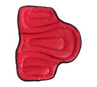 Perfeclan Horse Riding Saddle Pad Western Thick Practical for Dressage Comfort PU Leather Equestrian Accessory Saddle Seat Cushion, Red