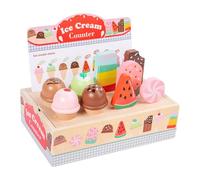 perfeclan Ice Cream Toy Ice Lolly Shop Games Early Learning Education Kitchen Accessories Playset Pretend Food for 3 4 5 Years Old Kids
