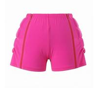 perfeclan Ice Skating Padded Shorts Compression Hip Shorts Impact Shorts Training Shorts With Cushioned Hips And Seat suitable for rink balance skill learning , Rose Red , XL