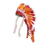 Perfeclan Indian Native Chief Headdress Headband for Adults Decorative Home Decor Artificial Feather Headdress for Stage Performance