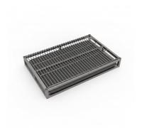 perfeclan Industrial Restroom Dog Relief Tray With Open Mesh Surface Slide Drawer Collector Metal Frame Elevated Base suitable for crate training pet sitters, Small 52cm 35cm