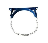perfeclan Industrial Wall-Mounted Cylinder Bracket | Triple, Space-Saving, Gas Cylinder Holder with Chain, Workshops , Blue