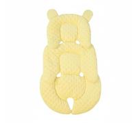 perfeclan Infant Carriage Pad Pushchair Accessory Textured Cushion Structured Liner Breathable Sandwich Mesh Suitable for Infant Care Shopping Trips, Yellow, Yellow