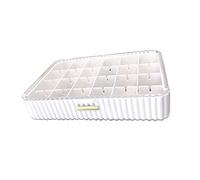 perfeclan Jewelry Drawer Storage Box, Makeup Organaizer Multifunctional Desktop Countertop Ornament Container Display Case for Bathroom Vanity Shelf, White