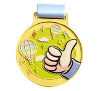 Perfeclan Kids Award Team Participation Trophy Decoration with Ribbon for Children for Games Sports Days Events Party Favor, Yellow