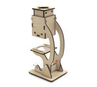 Perfeclan Kids DIY Microscope Science Set Technology Gadget Wooden, Developmental Toy Gift, Science Educational Crafts, Educational Toy