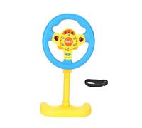 Perfeclan Kids Steering Wheel Interactive Driving Toy Early Learning Toy for Kids W/Music and Light Simulated Toys, Yellow