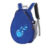 Perfeclan Kids Tennis Racket Bag Carrying Tote Bag, Duffle Bag Carry Case Waterproof Zipper Pickleball Paddles Backpack Storage for Balls, Traveling, Player, Deep Blue
