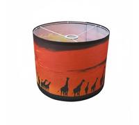 perfeclan Lamp Shade Giraffe Silhouette Lampshade Drum Shade Shade Decorative Shade Printed Textile for Modern Interiors Suitable for Bedroom Living Room Office, Inner Diameter 42mm, A Style
