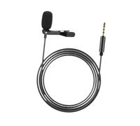 perfeclan Lapel Microphone Lapel Mic, Multipurpose mic with 3.5mm Jack, Collar Mic for Phone Vlog Live Stream Podcast