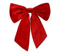 perfeclan Large Velvet Bow Decoration, Christmas Tree Bow Ornament, Extra-Large Soft Holiday Decor for Window Displays, Weddings, Gift Wrapping and Festive Home Decor, Red