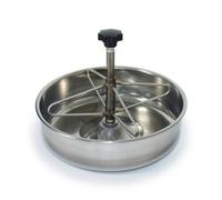 perfeclan Livestock Feed Container Piglet Feeder Trough Bowl Dish With Star Divider 304 Stainless Steel Raised Edge Easy Clean Suitable for farms pen systems, 25cm, Fine Stainless Steel 201