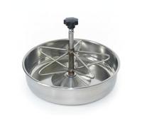 perfeclan Livestock Feed Container Piglet Feeder Trough Bowl Dish With Star Divider 304 Stainless Steel Raised Edge Easy Clean Suitable for farms pen systems, 32cm, Fine Stainless Steel 201