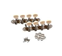 perfeclan Mandolin Machine Heads Instrument Accessories Easy to Install 4 Left and 4 Right Mandolin Tuners for 8 String Guitars Banjo, Silver