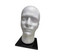 perfeclan Mannequin Head Manikin Head Display Wig Hairpiece Stand Hair Glasses Hat Display for Jewelry Barbershop Headset Sunglasses, male