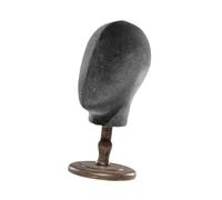 perfeclan Mannequin Head Wig Stand Multifunction Portable with Base Manikin Head Model Hat Display Stand for Props Shopping Mall Hats, Brown