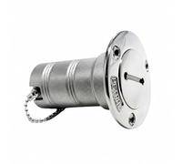 perfeclan Marine Tank Cap 316 Stainless Steel Deck Fill Fitting with Retaining Chain and Central Turning Bar for Boat Yacht RV Water Gas Waste, Petrol