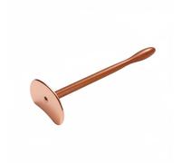 perfeclan Massage Body Guasha Board Copper Material Rosewood Handle Ergonomic Scraping Tool Smooth Edge Suitable for Relaxation Holistic Healing