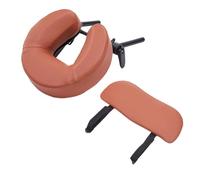perfeclan Massage Table Face Cradle with U Shape Pillow Comfort Versatile Lightweight Sturdy Beauty SPA Supplies Cushion Adjustable, red Brown