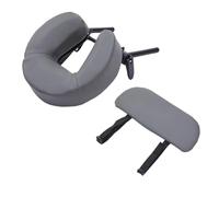 perfeclan Massage Table Face Cradle with U Shape Pillow Comfort Versatile Lightweight Sturdy Beauty SPA Supplies Cushion Adjustable, Gray