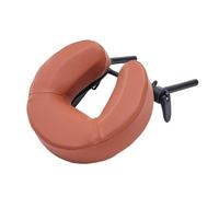 perfeclan Massage Table Face Cradle with U Shape Pillow Cushion Massage Equipment PU Leather Beauty SPA Headrest Headrest Comfortable, red Brown