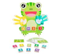 Perfeclan Math Counting Toy Number Finger Counting Addition Game Frog Pattern Early Learning for Tabletop Preschool 3 4 5 6 Years Old