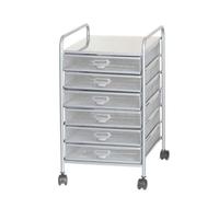 perfeclan Mesh Drawer Filing Cart Tiered Rolling File Organizer Sturdy Rolling File Rack for Workstation, Silver