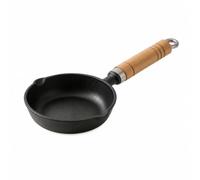 Perfeclan Mini Frying Pan with Pouring Spouts Gas Cooktop Compatible Cast-Iron Frying Pan with Pouring Spouts Uncoated Small Cast-Iron Skillet