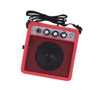 perfeclan Mini Guitar Amp Portable Guitar Speaker Small Musical Instrument Amplifier Electric Guitar Amplifier for Stage Perforance, red