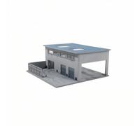 perfeclan Miniature Building y Diorama Model Architecture Structure Scene Model With Seamless Integration For Figures And Vehicles Suitable for tabletop, Factory Building Scene Model