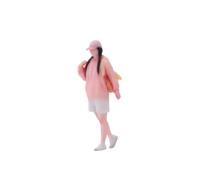 Perfeclan Miniature Figure Doll Girl Figurine Resin Model Character Toy With Dynamic Motion And Backpack Accessory Suitable for diorama scenes street scenes