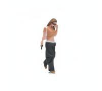 Perfeclan Miniature Figure Resin Static Model Standing Pose Hand Painted Artistic Detail Collectible Suitable for Arrangement Display Scene Small Scale Collection, Beauty Walking With Sunglasses