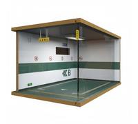 perfeclan Miniature Garage Display Model Car Showcase Assembly Model Wooden Frame Acrylic Dust Display Case for Collectors Home Decoration, 722005-B Green, Left-facing