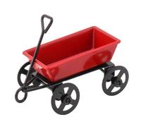 perfeclan Miniature Tow Cart with Open Trailer Bin Decorative Miniature Cart Compact for Tabletop Displays