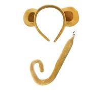Perfeclan Monkey Ears and Tail Set Adorable,Costume Accessories for Animals Themed Parties, yellow